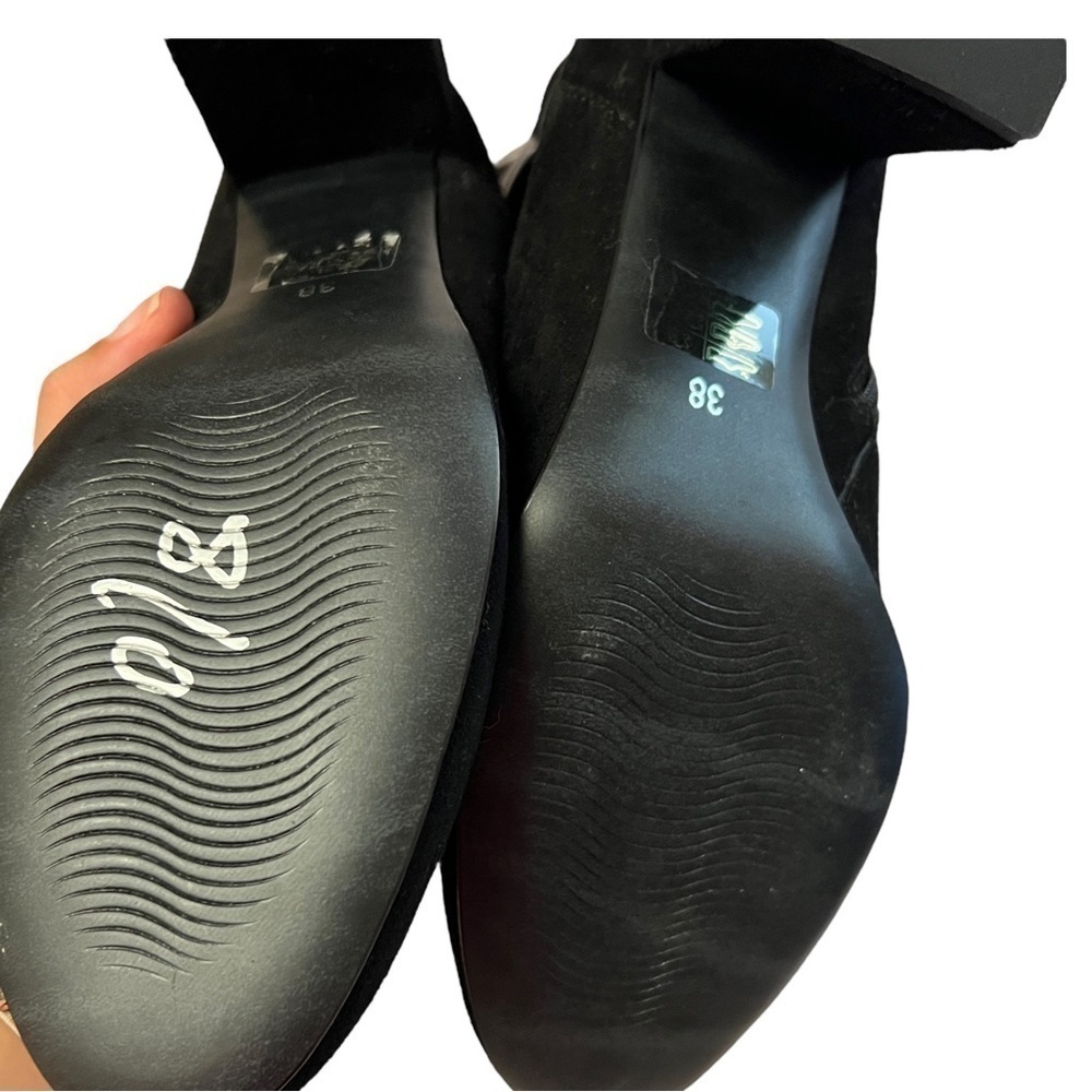 FORMENTINI Made in Italy Black Suede Leather Ankle Boots, Size 38 (US 7) - Picture 7 of 16